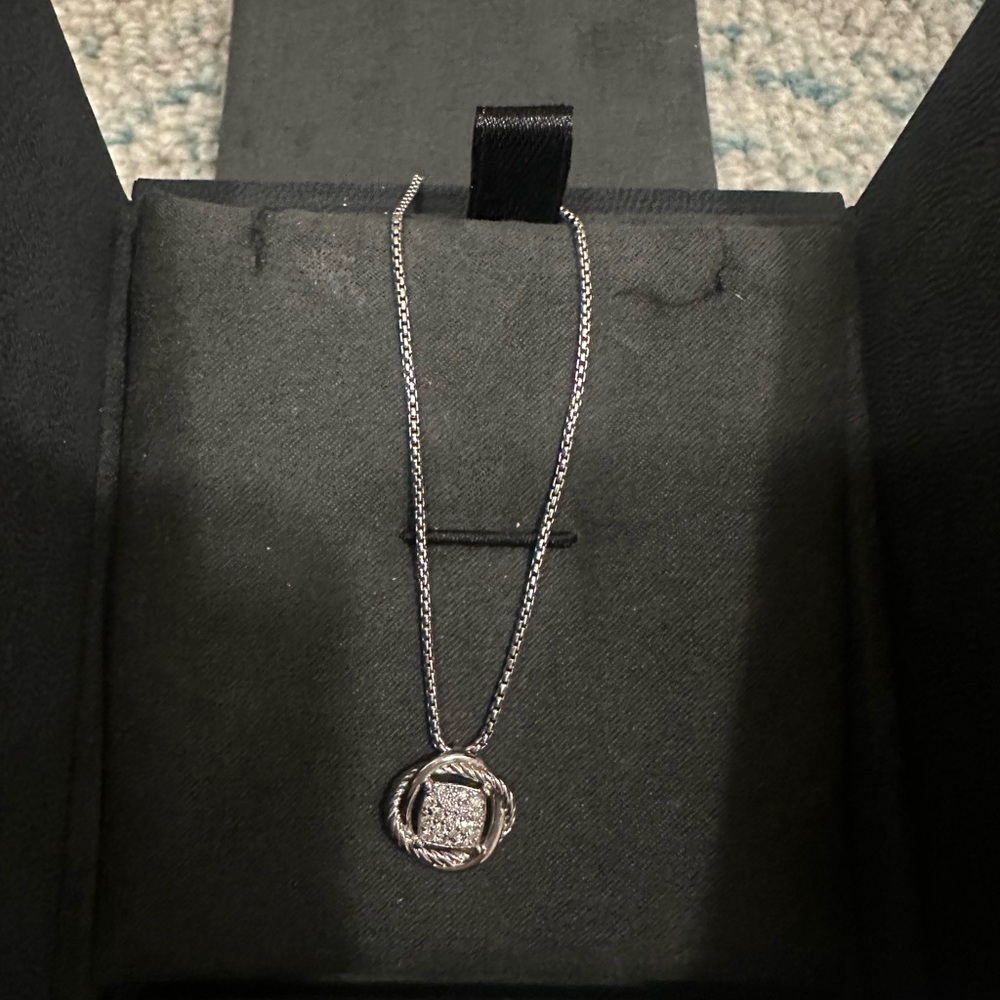 David Yurman Infinity Pendant Necklace with Diamonds